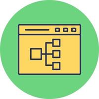 Online Flowchart Vector Icon