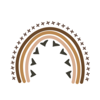 mano disegnato boho arcobaleni nel pastello colori illustrazione png