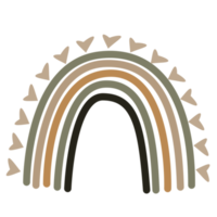 mão desenhado boho arco-íris dentro pastel cores ilustração png