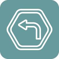 Turn Left Icon Vector Design