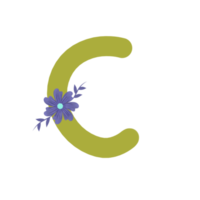 Alphabet With Flower png