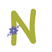 Alphabet mit Blume png