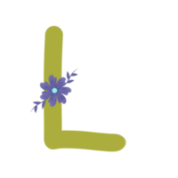 alphabet avec fleur png