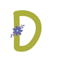 Alphabet mit Blume png