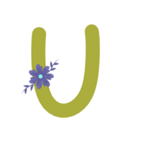 Alphabet With Flower png