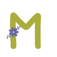 Alphabet mit Blume png