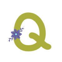 Alphabet With Flower png