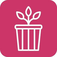 Plant Pot Icon Vector Design