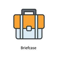 Briefcase  Vector  Fill outline Icons. Simple stock illustration stock