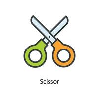 Scissor Vector  Fill outline Icons. Simple stock illustration stock