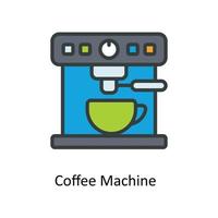 café máquina vector llenar contorno iconos sencillo valores ilustración valores