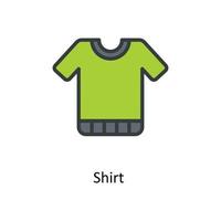 Shirt  Vector  Fill outline Icons. Simple stock illustration stock