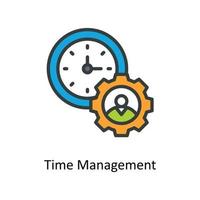 Time Management Vector  Fill outline Icons. Simple stock illustration stock