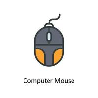 Computer Mouse Vector  Fill outline Icons. Simple stock illustration stock