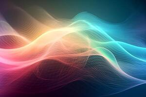 Abstract glowing colorful mesh background. . photo