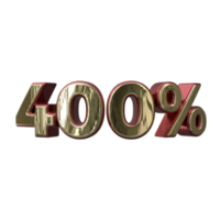 400 pour cent 3d nombre transparent Contexte png