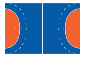 handboll fält isolerat på transparent bakgrund png