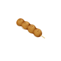 dango marrón azúcar con un sonriente cara png