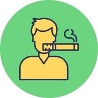 Man Smoking Vector Icon