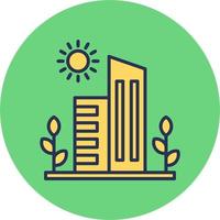 Green City Vector Icon