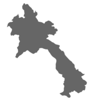 Laos map grey color png