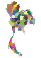 Tailandia mapa. Asia mapa con divisiones regiones y capital bangkok mundo mapa. png