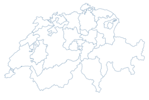 Switzerland map, political map white color png