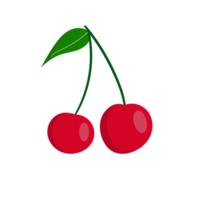 vermelho cereja uma suculento fruta isolado png