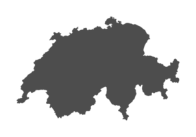 Switzerland map in grey color png