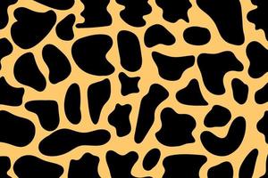 Irregular amorphous liquid shapes, black organic fluid blot, simple ink stain isolated on yellow background. Abstract black spots on white background square shape. Flat style design vector