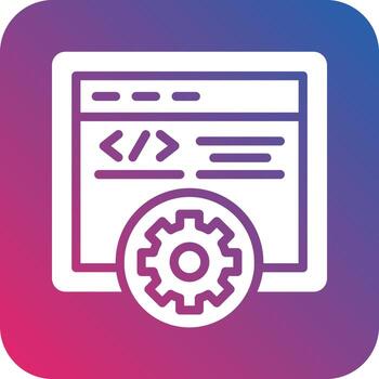 web programación icono vector diseño