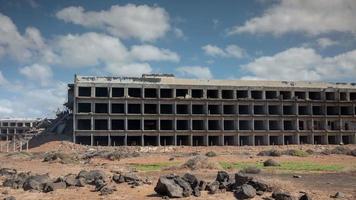 Timelapse footage of ruined hotel, Lanzarote video