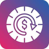 hora es dinero icono vector diseño