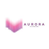 Aurora logo, ligero ola vector, naturaleza paisaje diseño, producto marca modelo ilustración icono vector