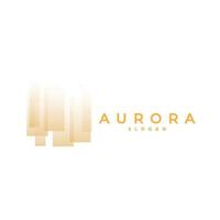 Aurora logo, ligero ola vector, naturaleza paisaje diseño, producto marca modelo ilustración icono vector