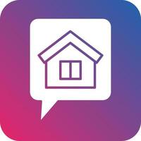 House Chat Icon Vector Design