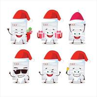 Papa Noel claus emoticones con impuesto pago dibujos animados personaje vector