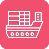 Cargo Ship Icon Vector Design