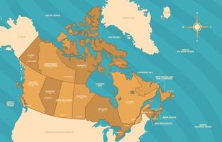 Detailed Canada Country Map vector