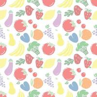 Seamless pattern with food icons. doodle food pattern. Food background vector