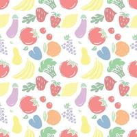 Seamless pattern with food icons. doodle food pattern. Food background vector