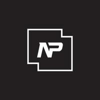 NP PN letter logo design vector template