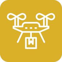 Drone Delivery Icon Vector Design
