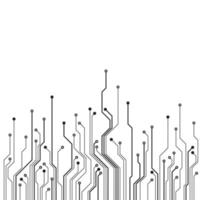 Hardware communication concept. Circuit board structure. Science and technology design. Vector illustration