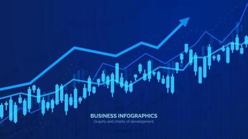 grafico o gráfico de negocio datos. resumen estadística diagrama. desarrollo de éxito inversión vector