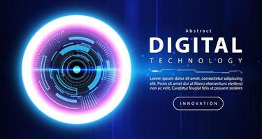 Digital technology banner blue green background concept, cyber technology light effect, abstract tech, innovation future data, internet network, Ai big data, lines dots connection, illustration vector