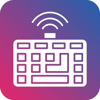 Wireless Keyboard Icon Vector Design
