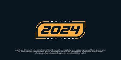 Happy New Year 2023 to 2024 logo text design. Number 2024 design template. Happy New Year 2024 symbol vector