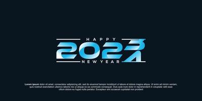 Happy New Year 2023 to 2024 logo text design. Number 2024 design template. Happy New Year 2024 symbol vector