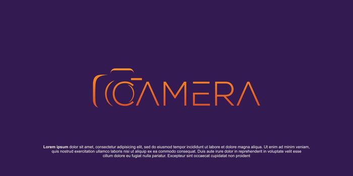 Abstract Camera Logo with C Initial vector